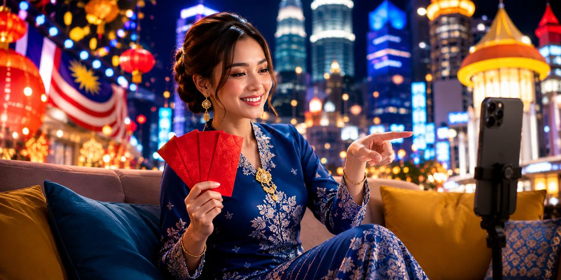 Pemain Malaysia meraikan kemenangan jackpot dengan sampul merah dan bonus besar di Kuala Lumpur